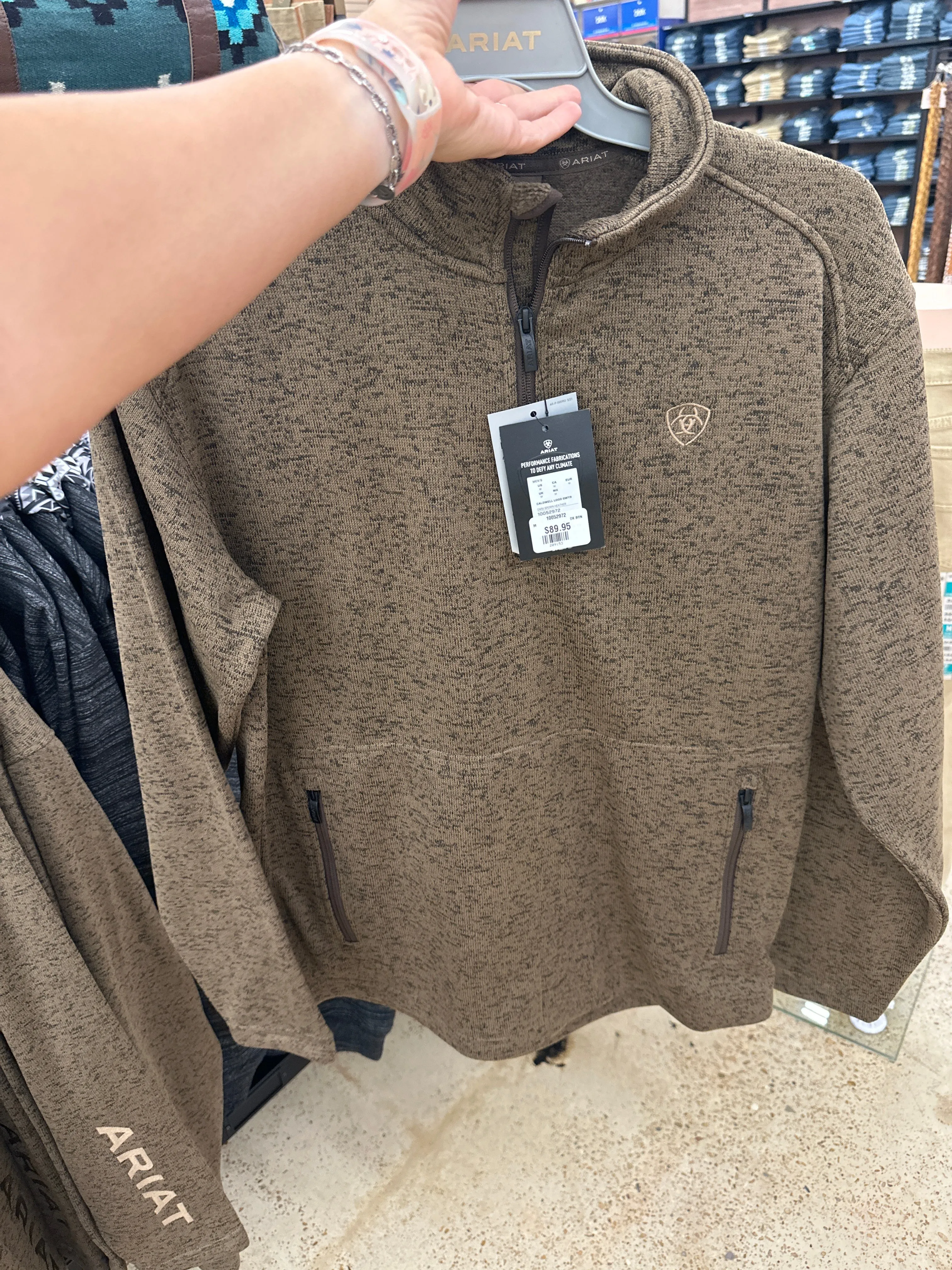 Ariat Men's Caldwell Logo 1/4 Zip Sweater