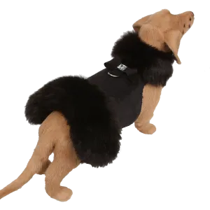 Big Bow Black Fox Fur Coat