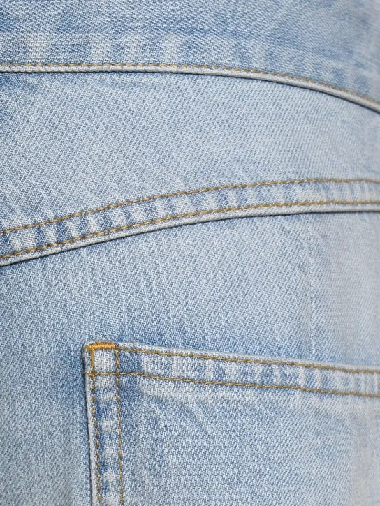 Bottega Veneta   Curved shape light bleached denim jeans 