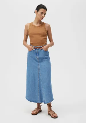 Clovelly Denim Skirt_Light Blue