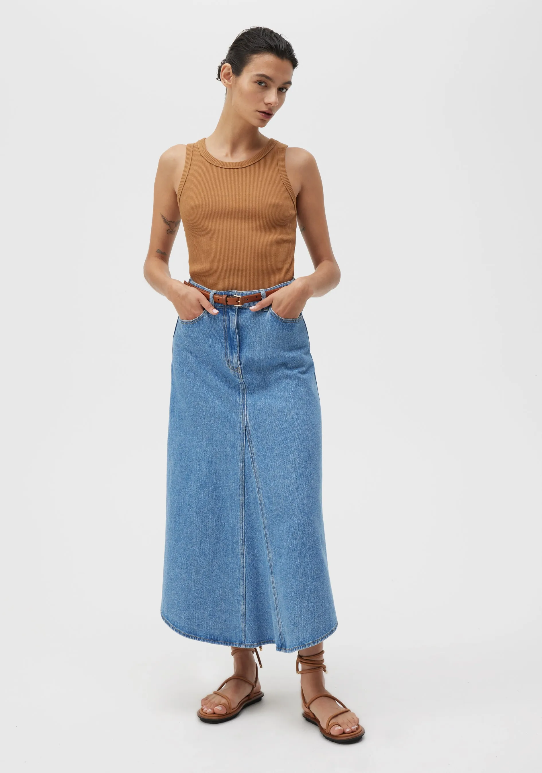 Clovelly Denim Skirt_Light Blue