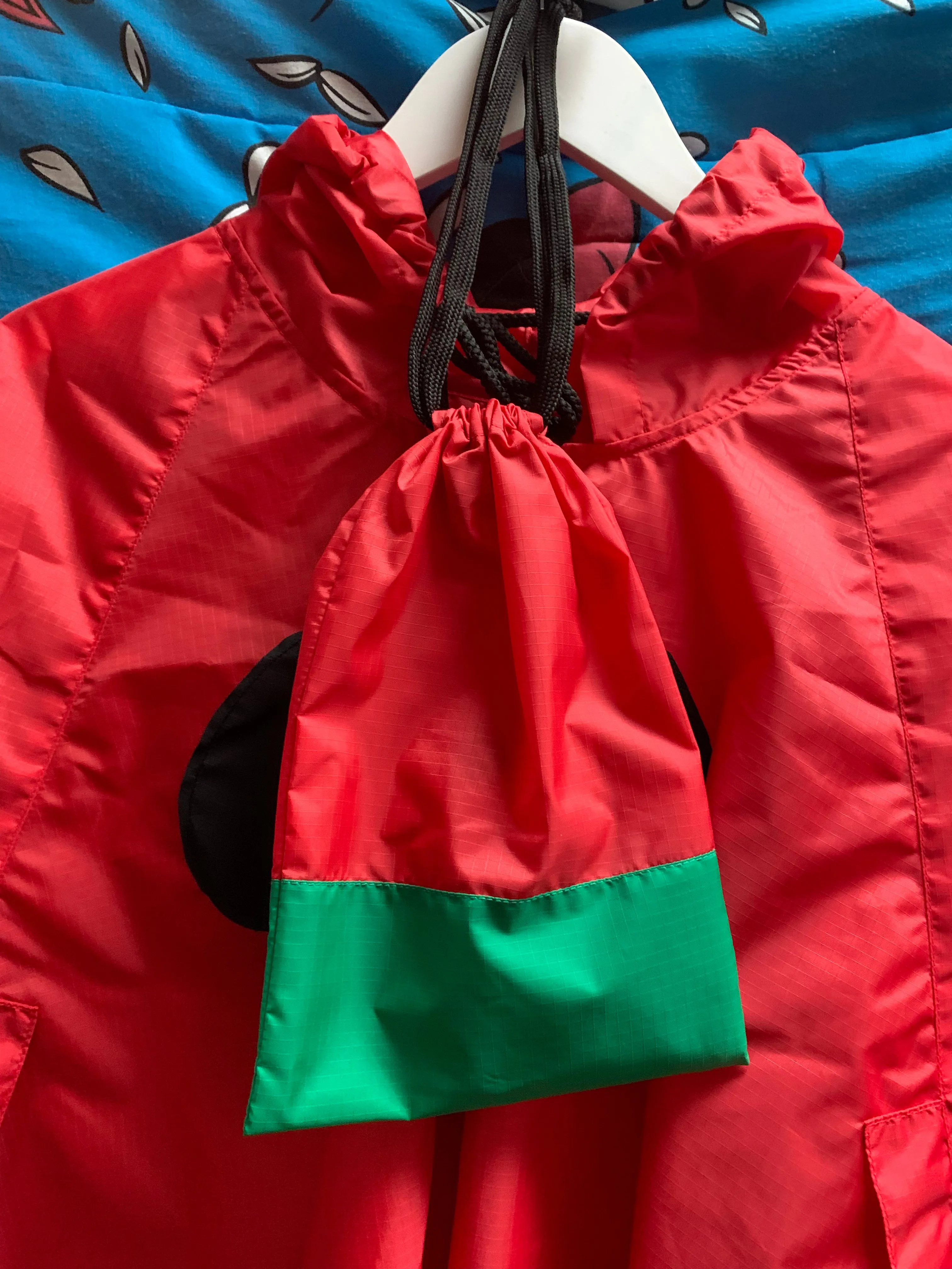 Color Block Watermelon Poncho