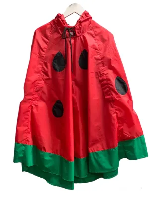 Color Block Watermelon Poncho