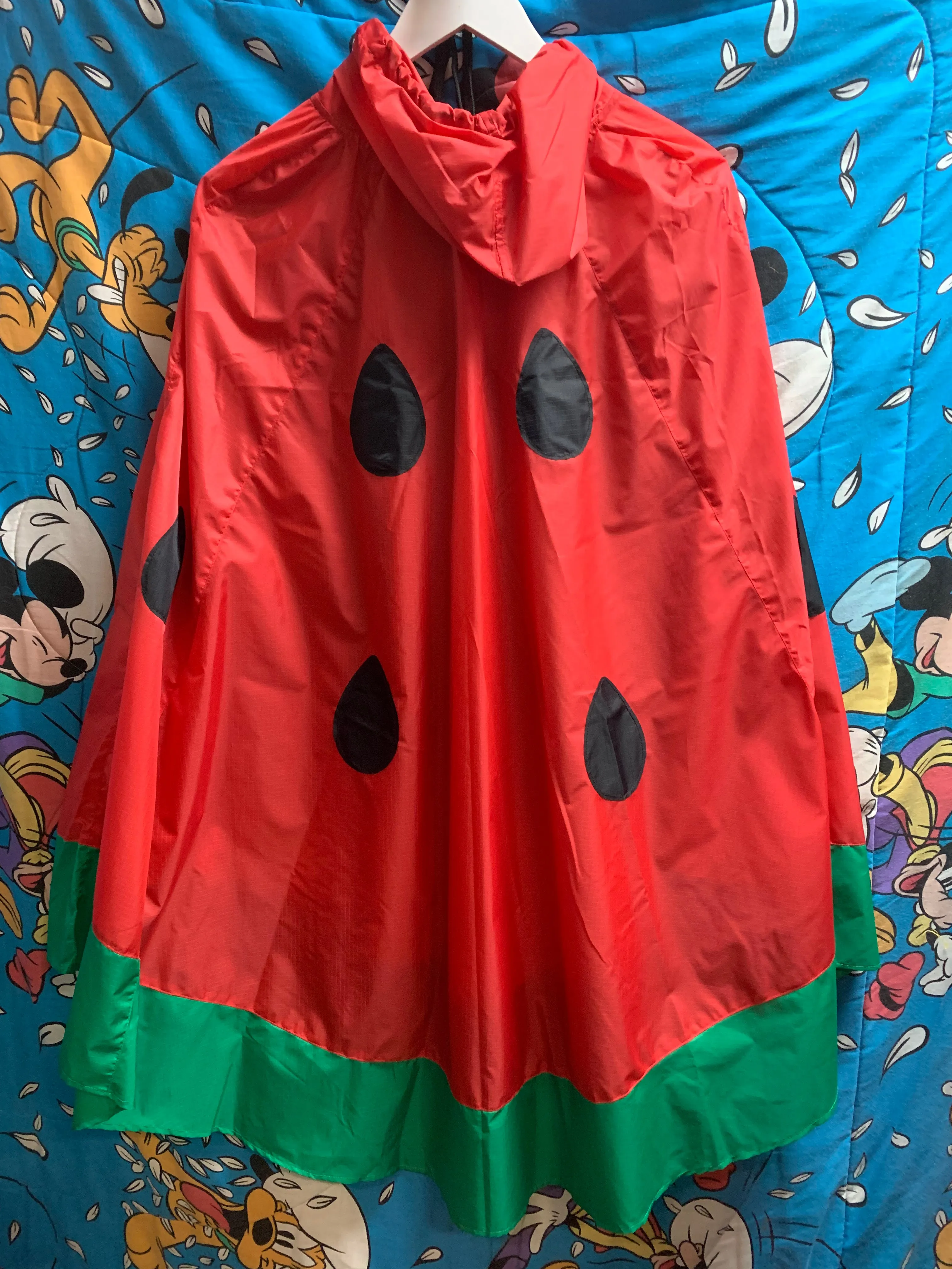 Color Block Watermelon Poncho