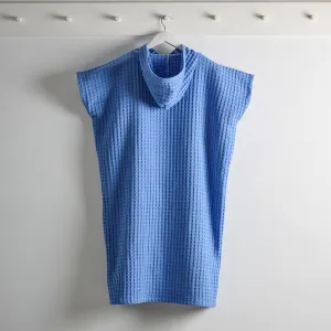 Cotton Poncho | Waffle | Adult Poncho | Cobalt