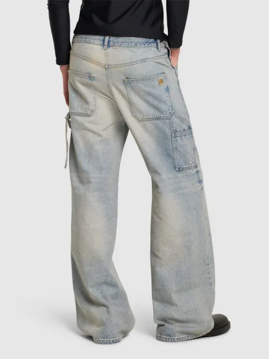 Courreges   Wide cotton denim jeans 