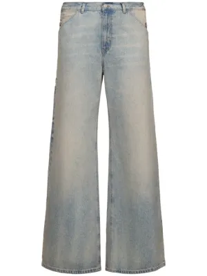 Courreges   Wide cotton denim jeans 