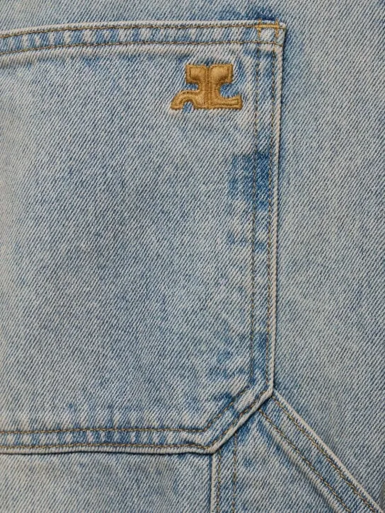 Courreges   Wide cotton denim jeans 