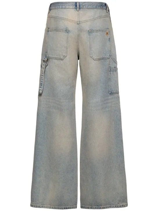 Courreges   Wide cotton denim jeans 