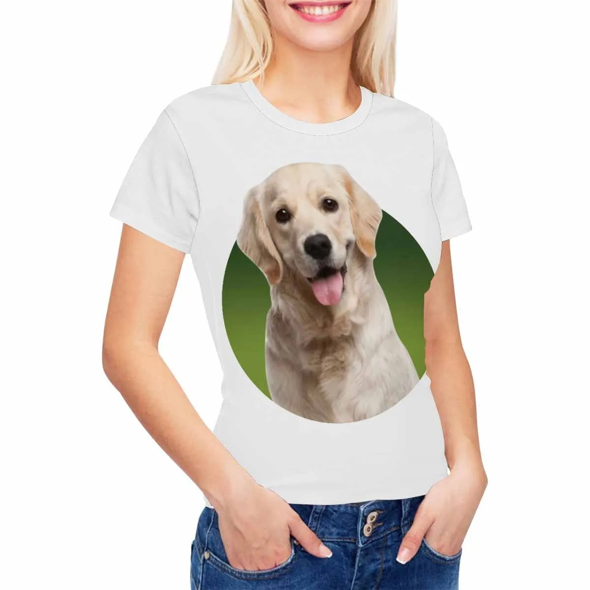 Custom Photo Cute Women's T-shirt