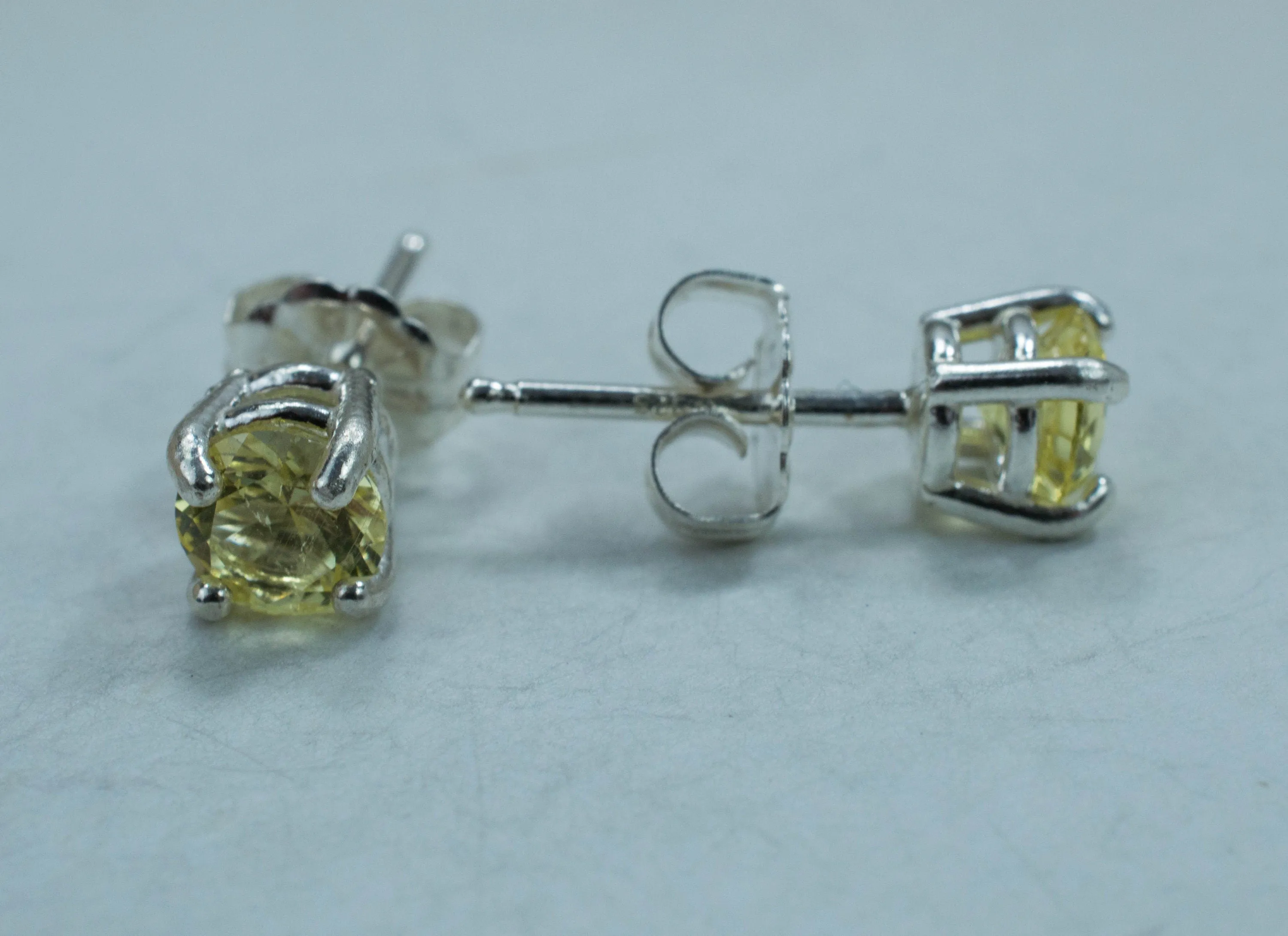 Danburite Earrings; Natural Untreated Tanzania Yellow Danburite