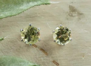 Danburite Earrings; Natural Untreated Tanzanian Yellow Danburite