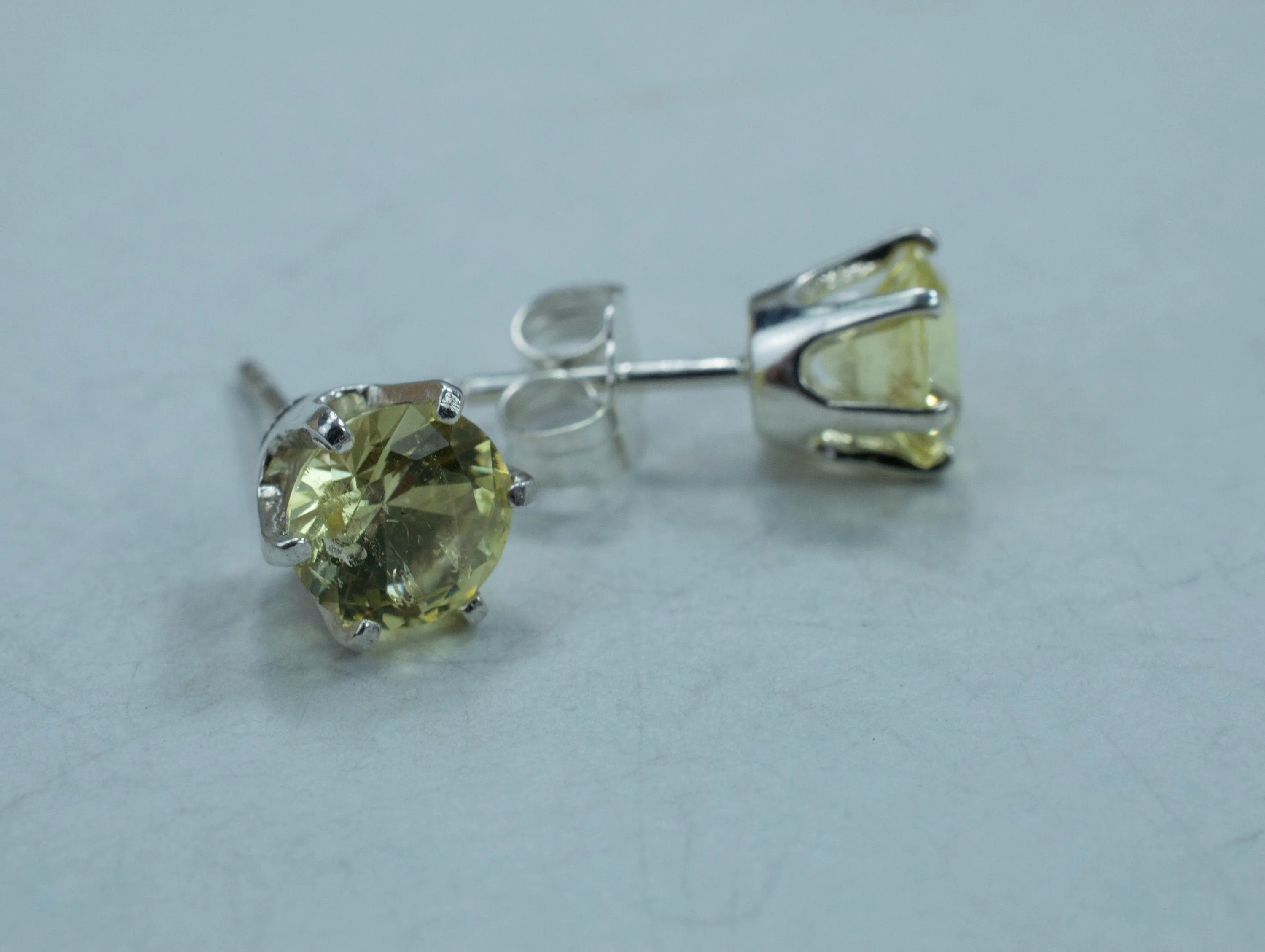 Danburite Earrings; Natural Untreated Tanzanian Yellow Danburite