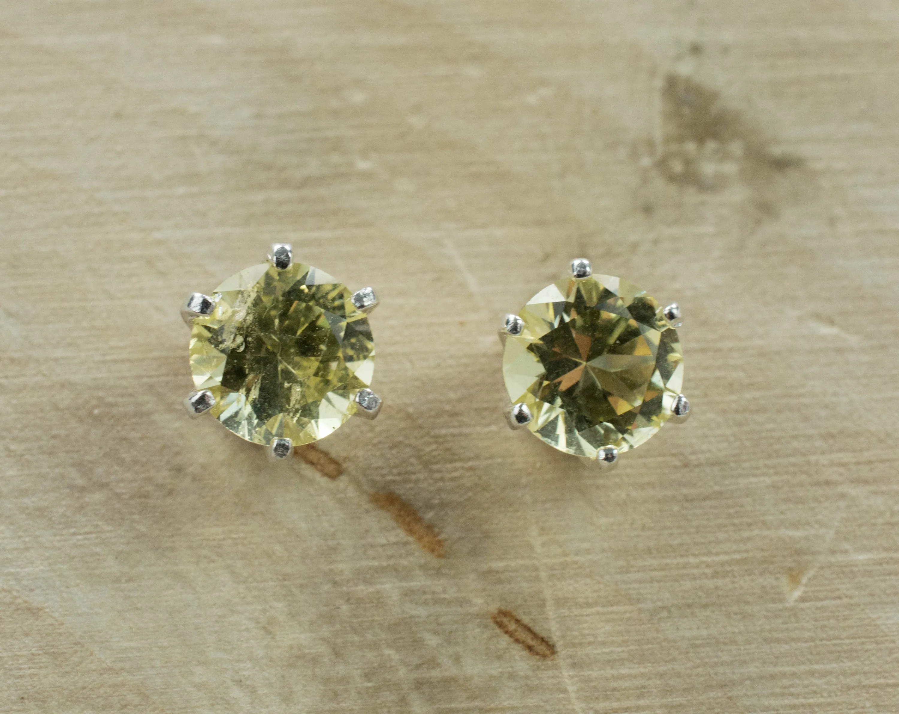 Danburite Earrings; Natural Untreated Tanzanian Yellow Danburite