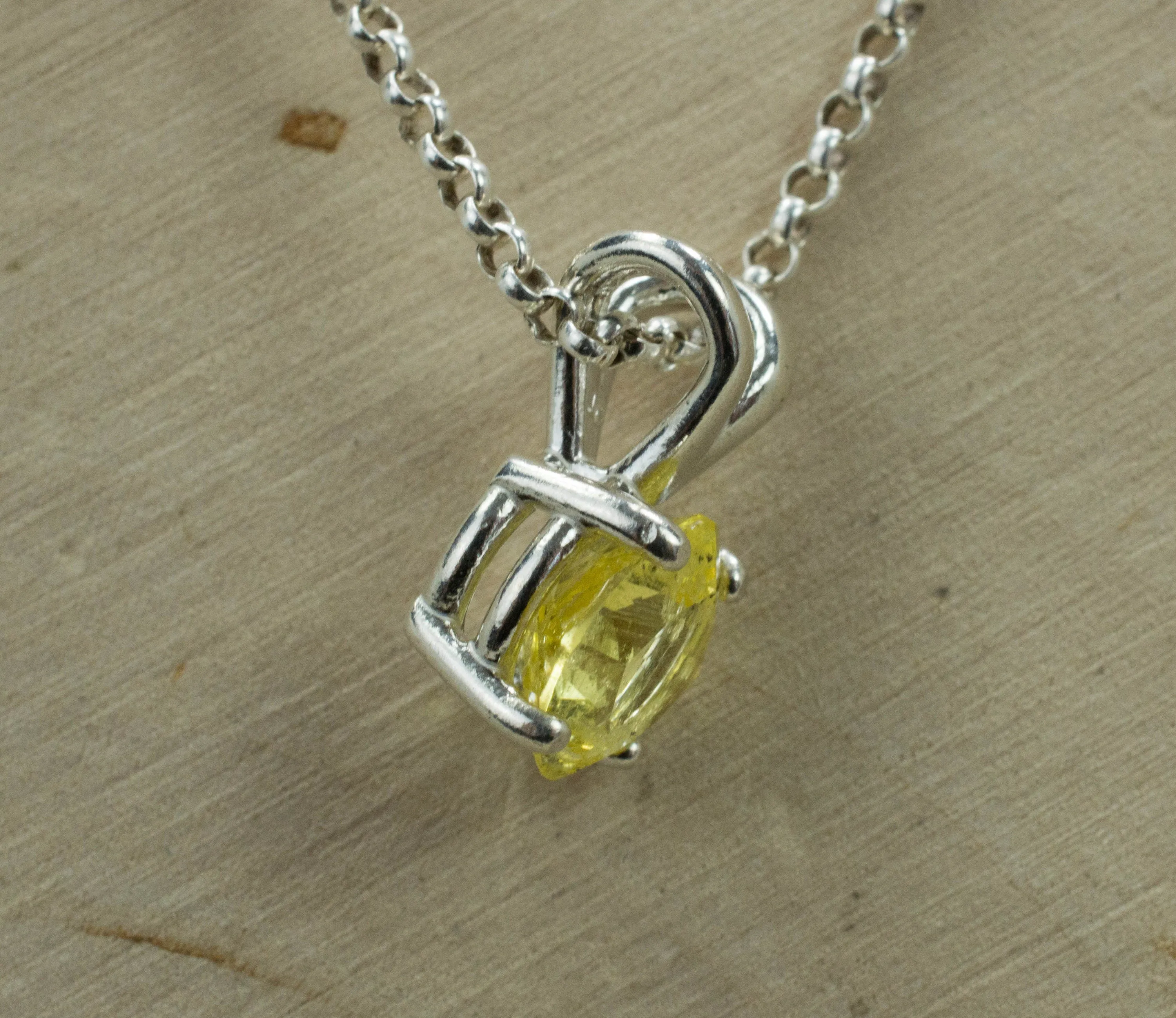 Danburite Pendant; Genuine Untreated Tanzania Yellow Danburite