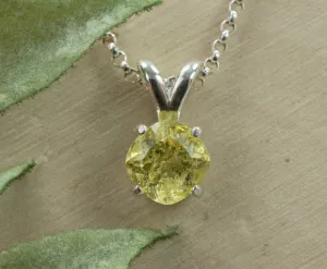 Danburite Pendant; Genuine Untreated Tanzania Yellow Danburite