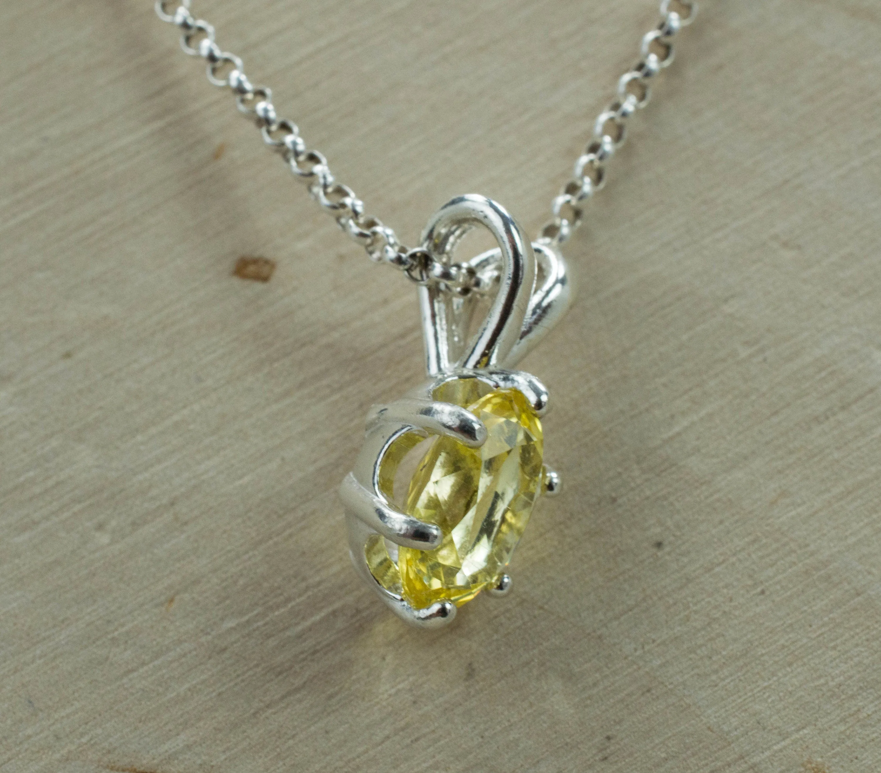 Danburite Pendant; Genuine Untreated Tanzanian Yellow Danburite