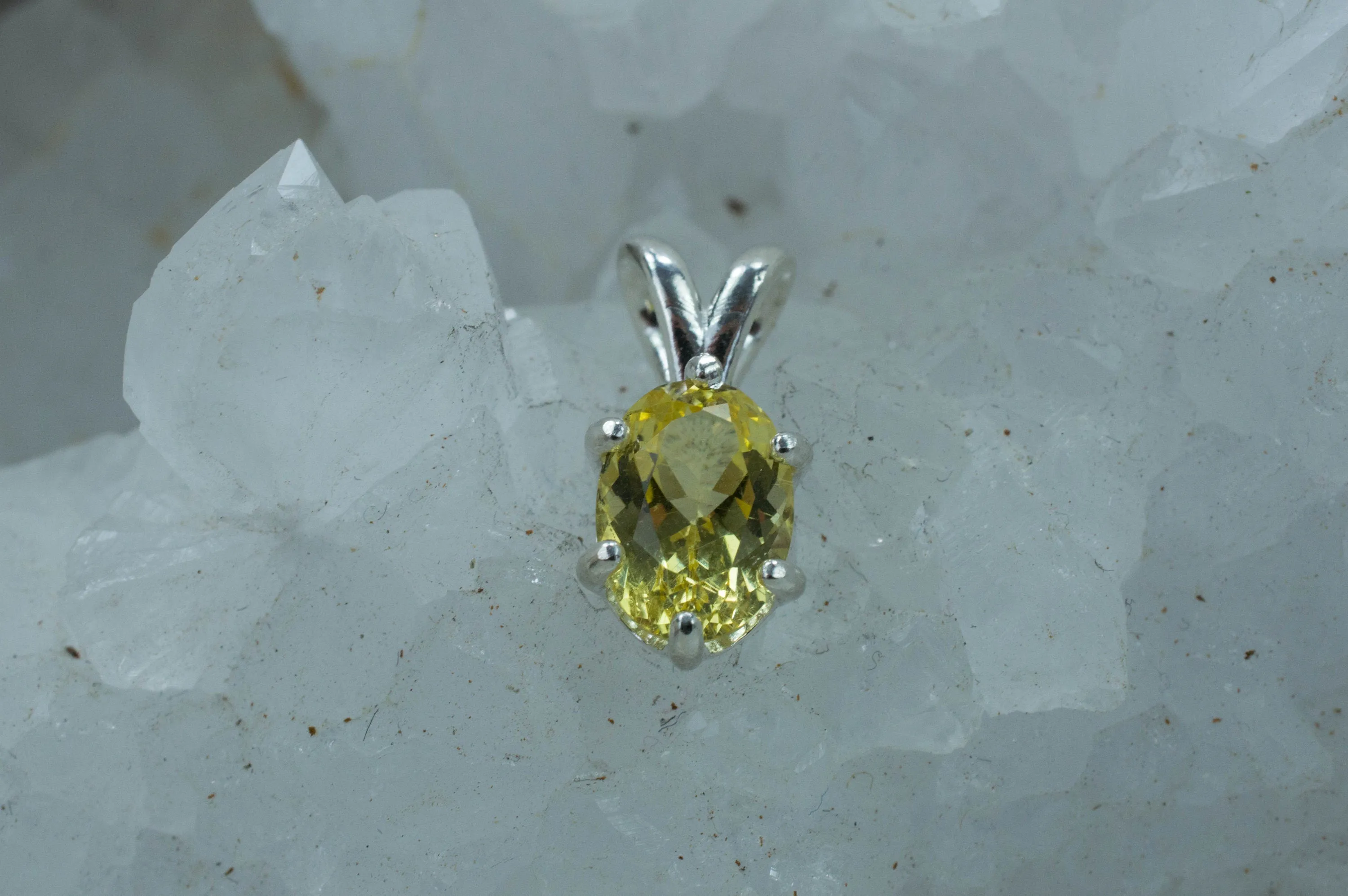 Danburite Pendant; Genuine Untreated Tanzanian Yellow Danburite