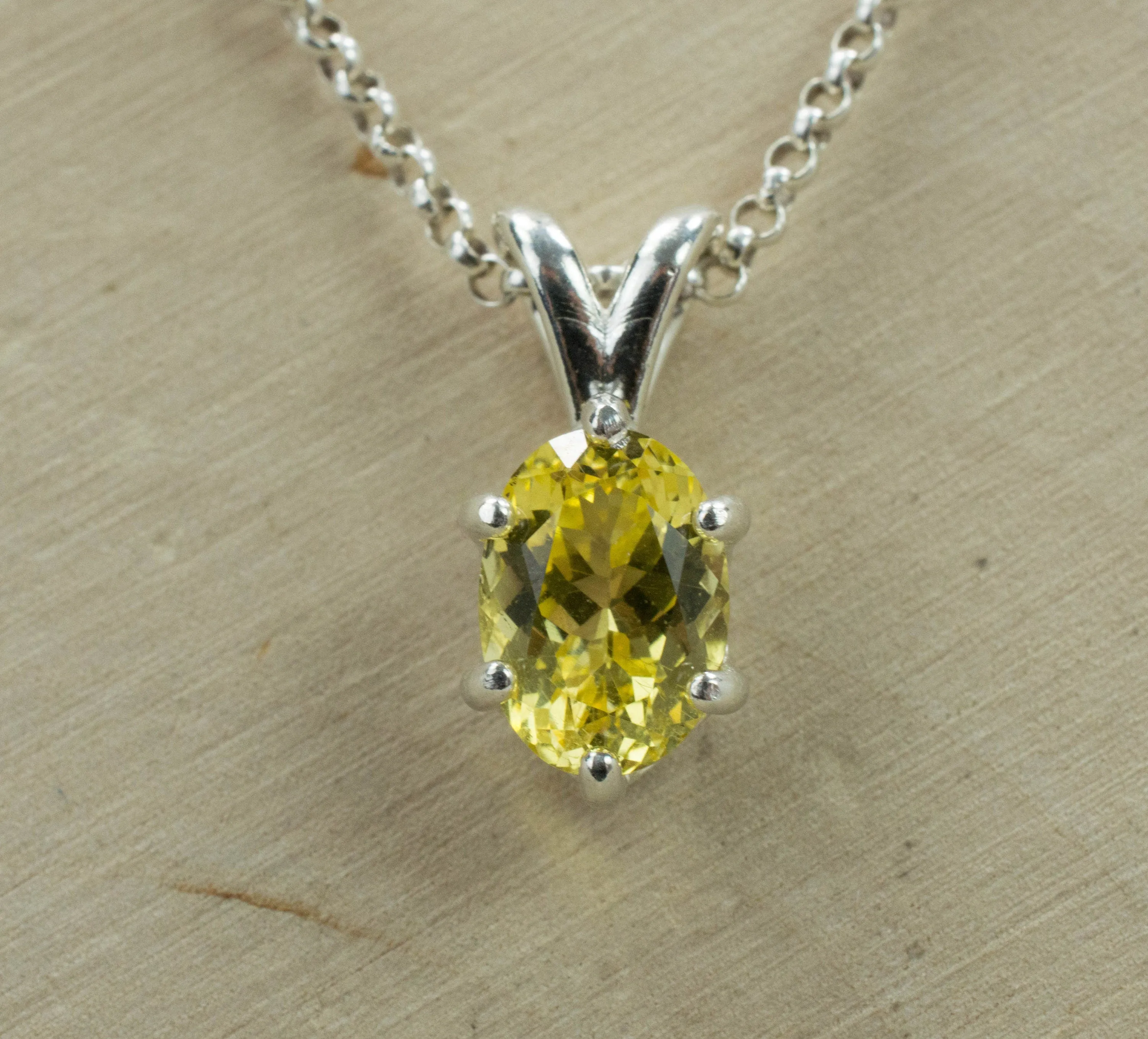 Danburite Pendant; Genuine Untreated Tanzanian Yellow Danburite