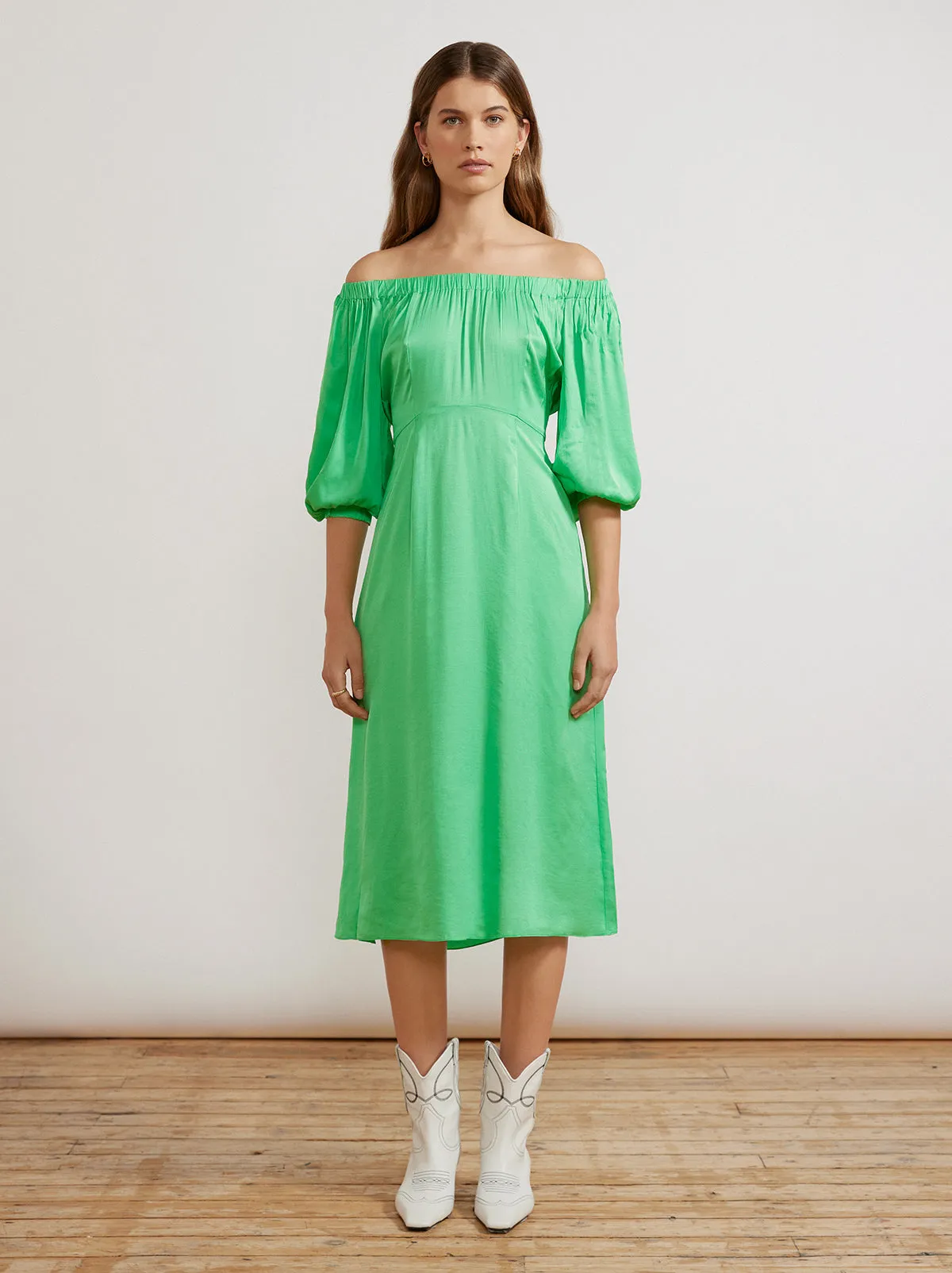 Della Apple Green Dress