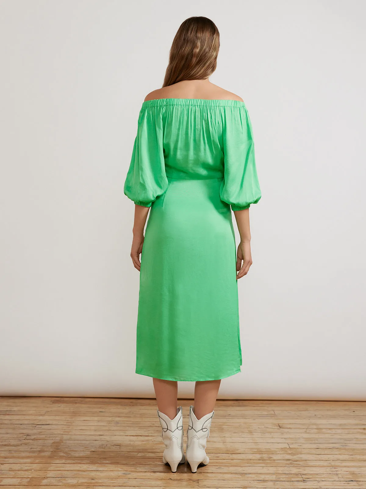 Della Apple Green Dress