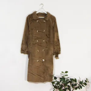 Double breasted faux fur luxury coat