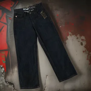*ECKO UNLTD* DENIM JEANS FOR YOUTH (DARK BLUE) (WAIST 27” LEG 10”)