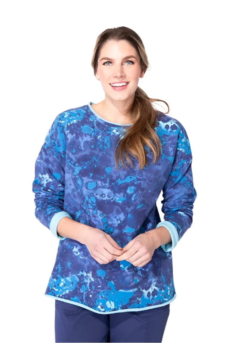 Escape by Habitat Marble Washed Fleece Allover Print Pullover - 14550