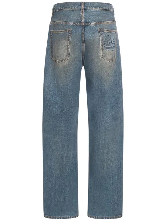 Etro   Faded cotton denim jeans 