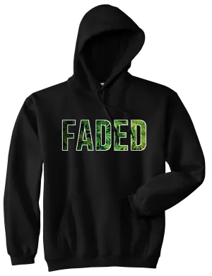 Faded Marijuana Weed Print Boys Kids Pullover Hoodie Hoody