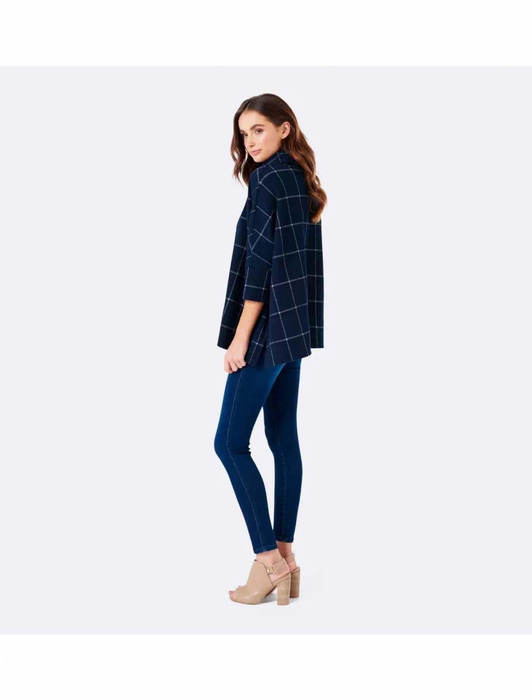 FOREVER NEW - Polo neck check poncho! 12-14