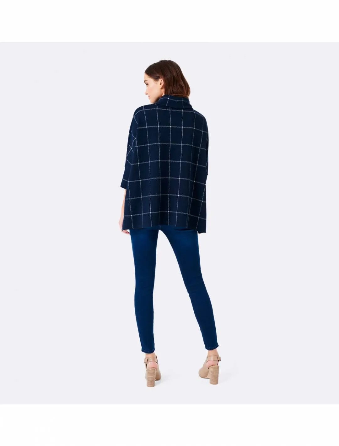 FOREVER NEW - Polo neck check poncho! 12-14