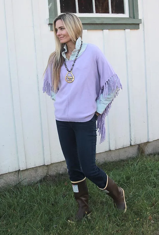 Fringed Cashmere Pop On