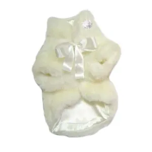 Fun Fur Glamour Dog Coat White