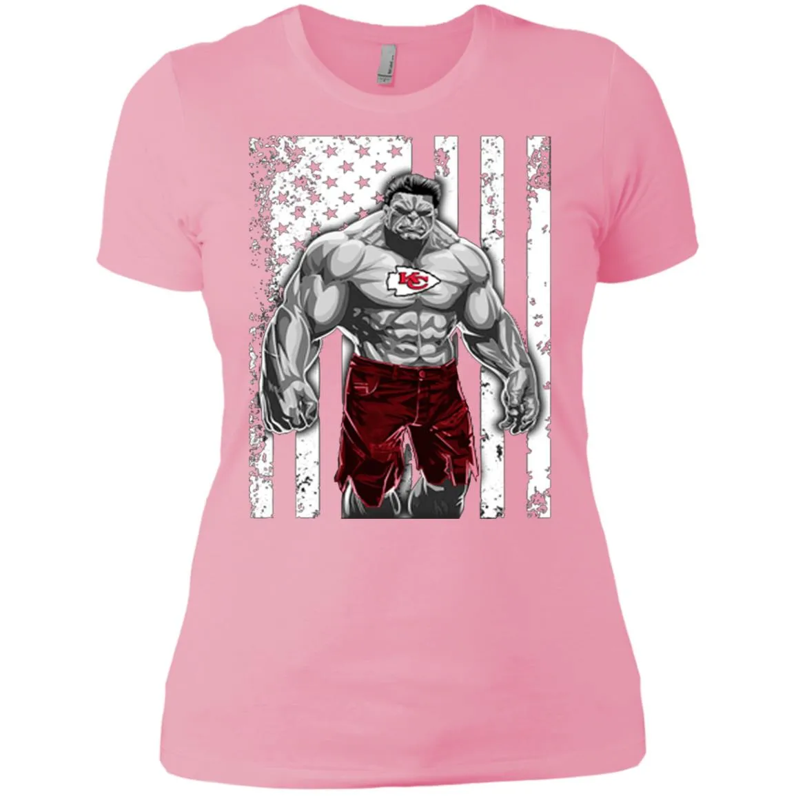 Giants Hulk Kansas City Chiefs T-shirt Women Cotton T-Shirt