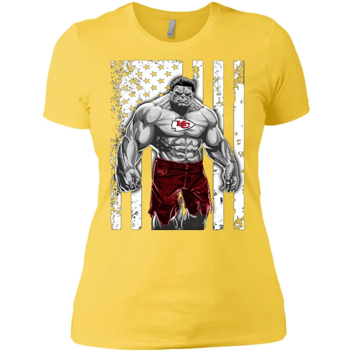 Giants Hulk Kansas City Chiefs T-shirt Women Cotton T-Shirt