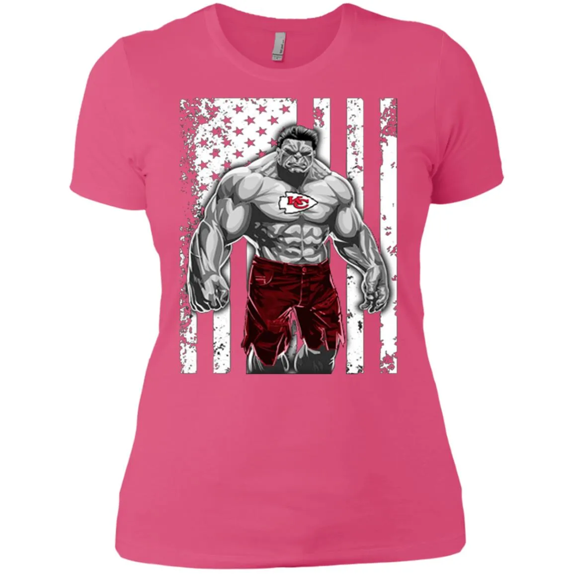 Giants Hulk Kansas City Chiefs T-shirt Women Cotton T-Shirt