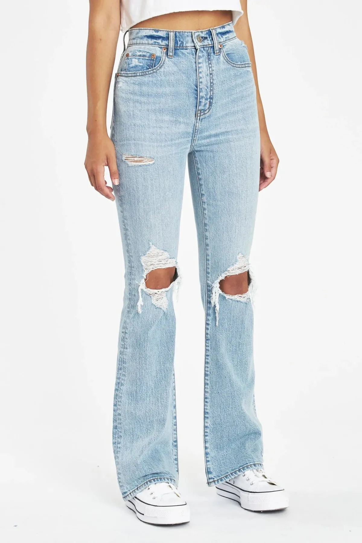 Go-Getter High Rise Flare Jean ~ Just Kissed