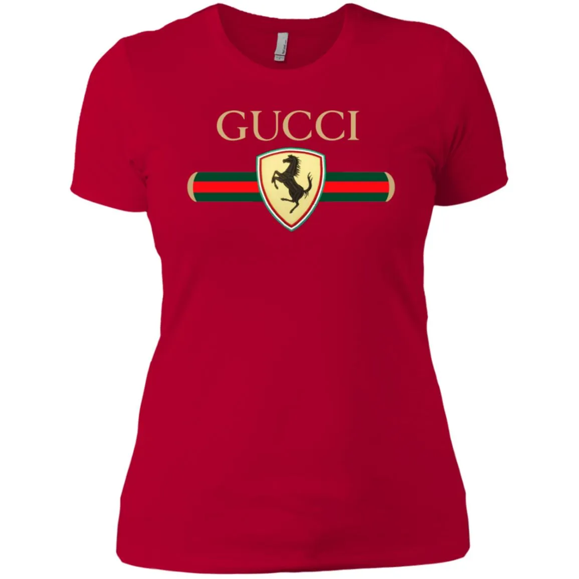 Gucci Ferrari T-shirt Women Cotton T-Shirt