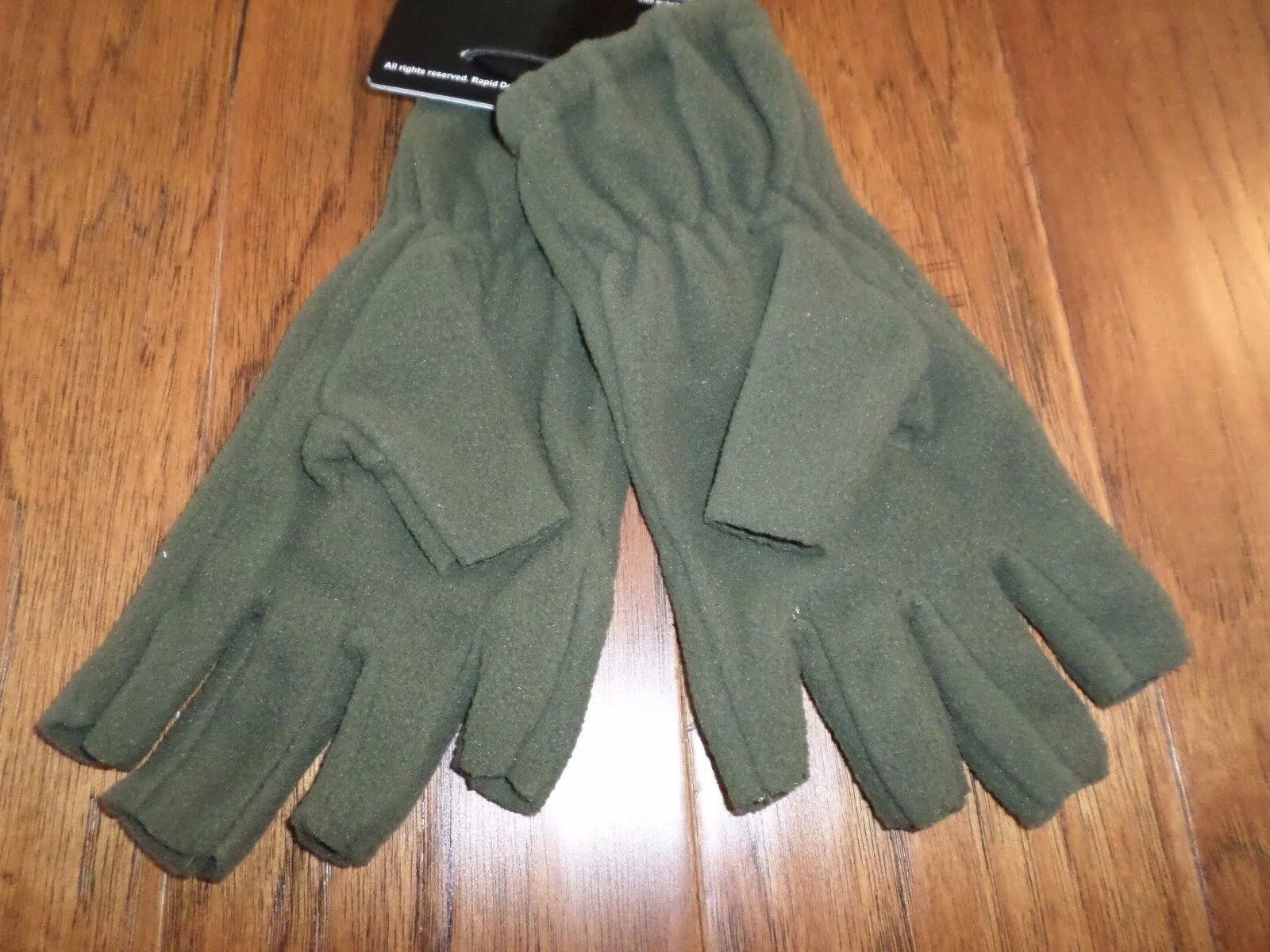 Half Finger Polar Fleece Gloves Tactical Shooters Rapdom Cold Weather OD XL