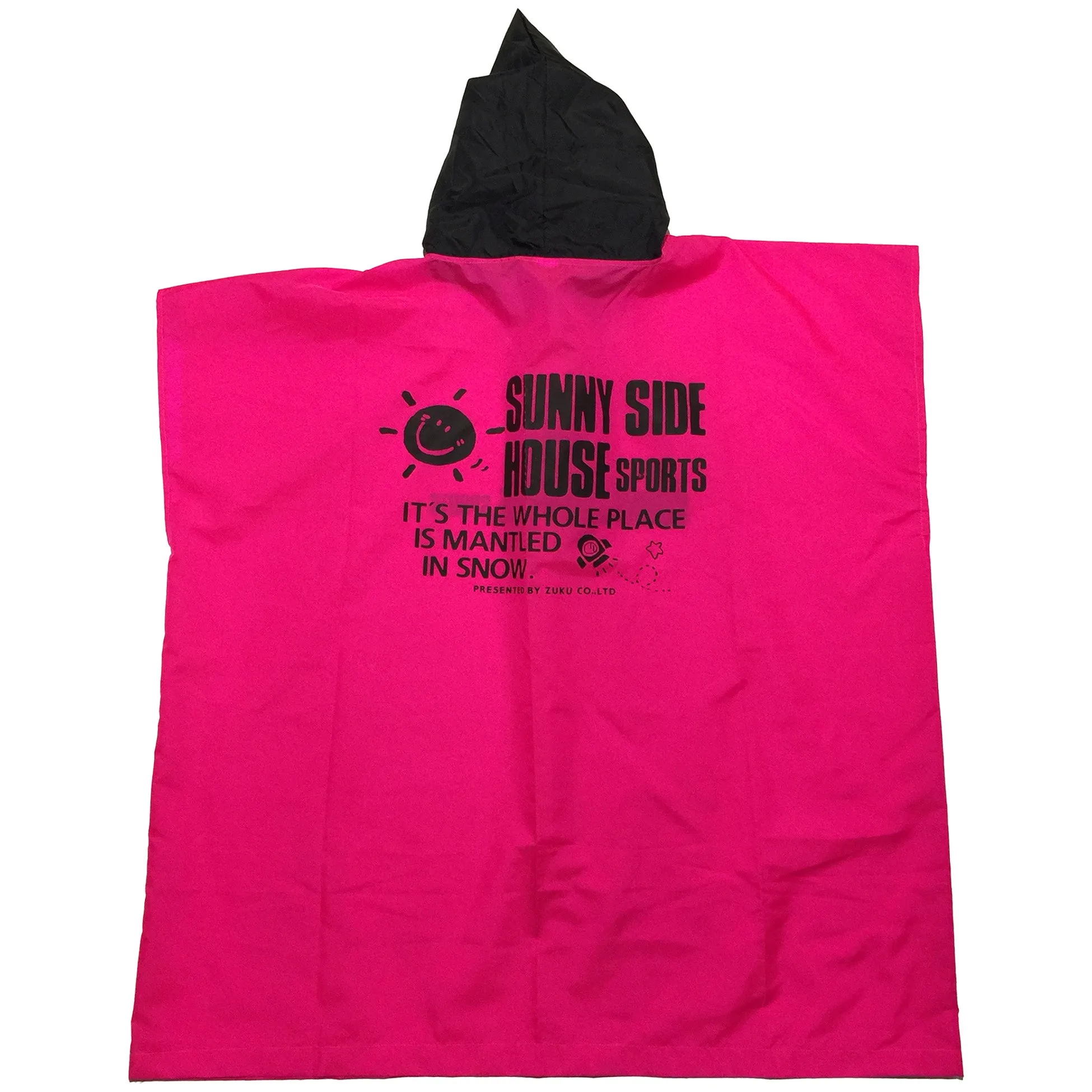 Hot Pink Sunny Side House Sports Poncho