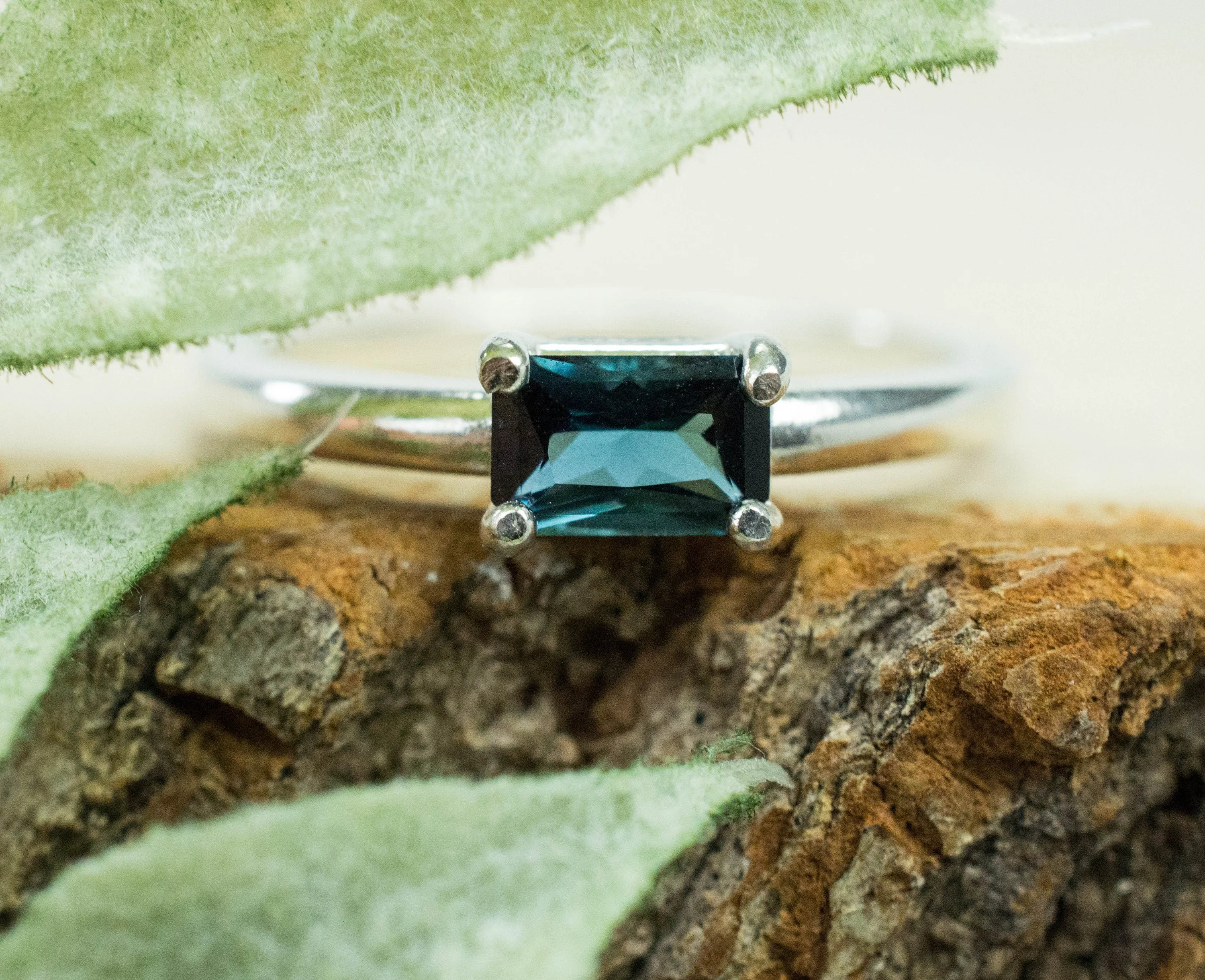 Indicolite Tourmaline Ring, Genuine Untreated Brazil Tourmaline; 0.455cts