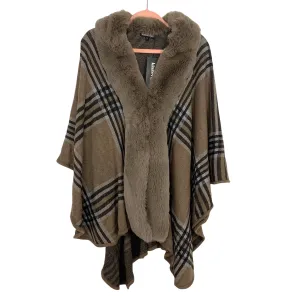 Kimberly C Faux Fur Front Closure Shawl NWT (sold out online)