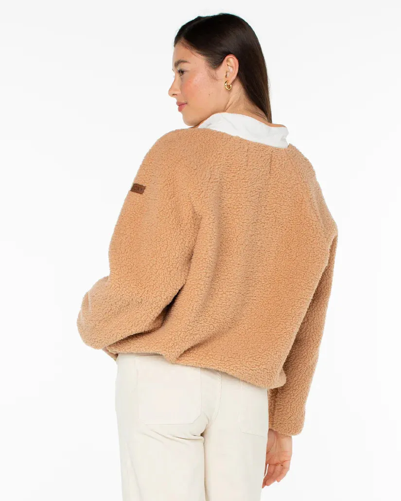 KIPSIE SOLID FLEECE PULLOVER