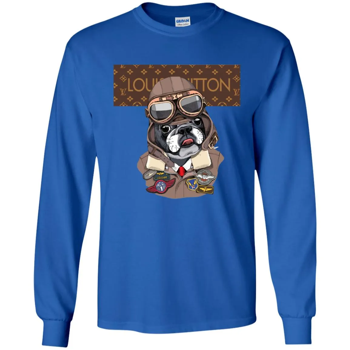 Louis Vuitton T-shirt Style Dogs T-shirt Men Long Sleeve Shirt
