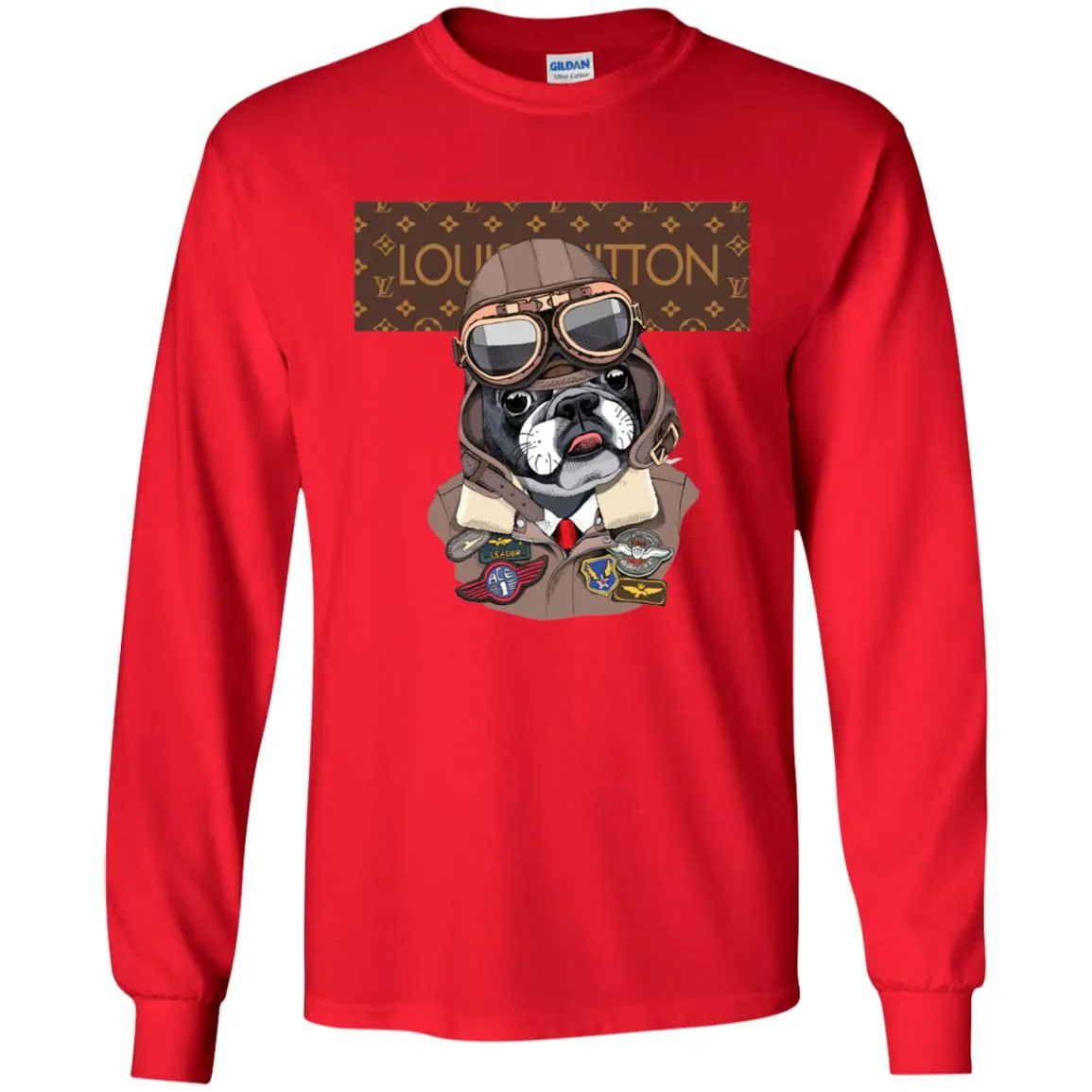 Louis Vuitton T-shirt Style Dogs T-shirt Men Long Sleeve Shirt