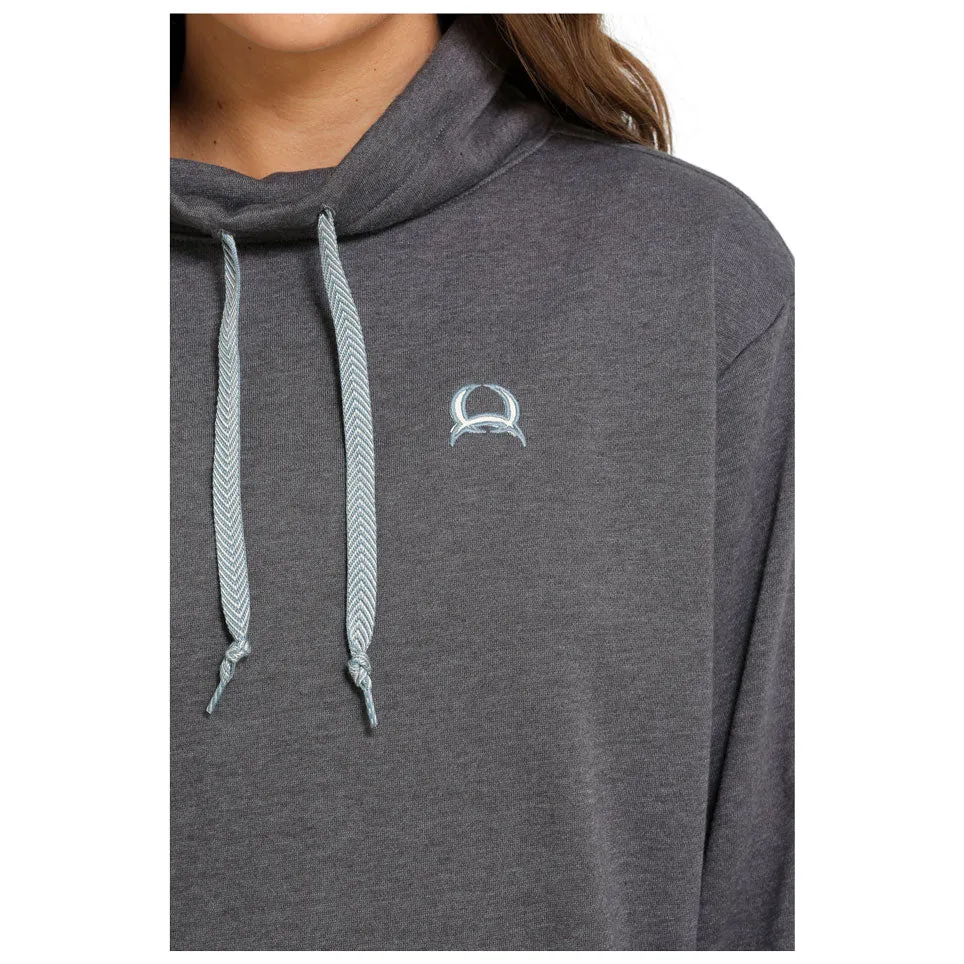 MAK7904001 Cinch Women's Funnel Neck Pullover Sweatshirt - Grey
