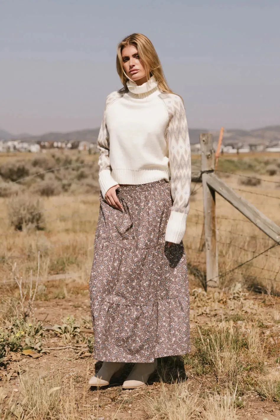 Mara Tiered Midi Skirt