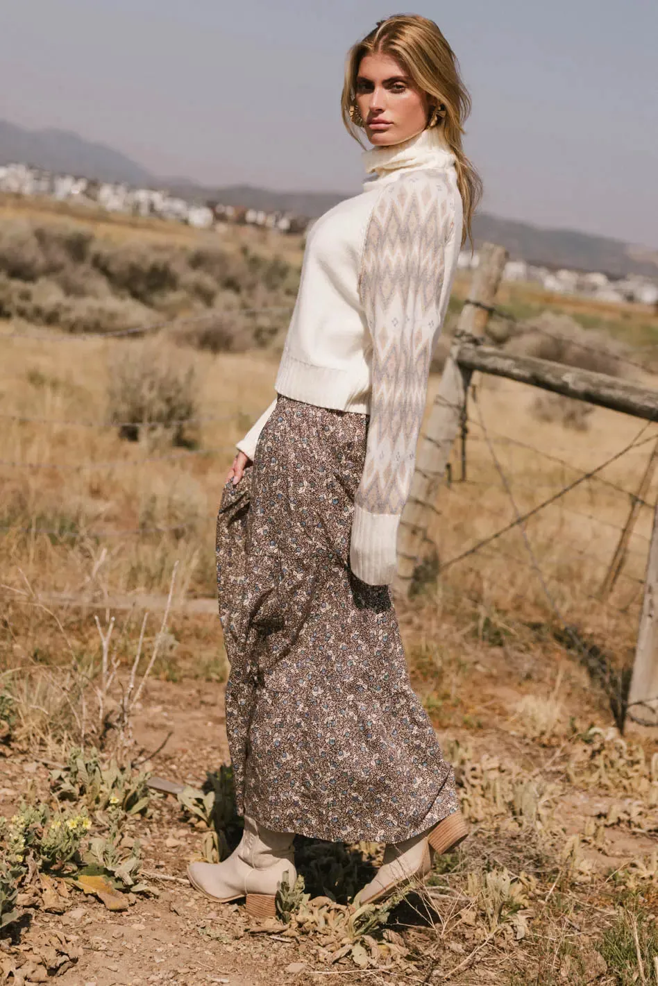 Mara Tiered Midi Skirt