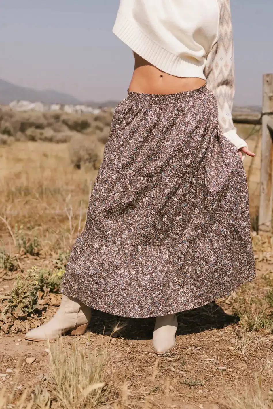 Mara Tiered Midi Skirt